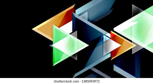 3d triangular vector minimal abstract background design, abstract poster geometric design, vector illustration