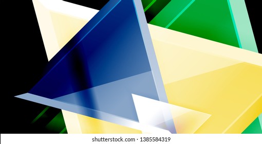 3d triangular vector minimal abstract background design, abstract poster geometric design, vector illustration