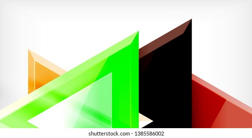 3d triangular vector minimal abstract background design, abstract poster geometric design, vector illustration