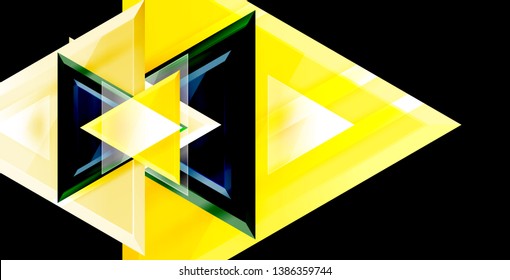 3d triangular vector minimal abstract background design, abstract poster geometric design, vector illustration