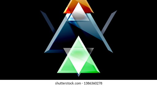 3d triangular vector minimal abstract background design, abstract poster geometric design, vector illustration