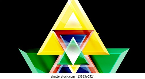 3d triangular vector minimal abstract background design, abstract poster geometric design, vector illustration
