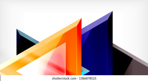 3d triangular vector minimal abstract background design, abstract poster geometric design, vector illustration