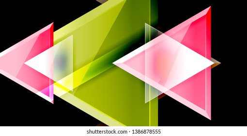 3d triangular vector minimal abstract background design, abstract poster geometric design, vector illustration