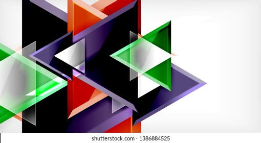 3d triangular vector minimal abstract background design, abstract poster geometric design, vector illustration
