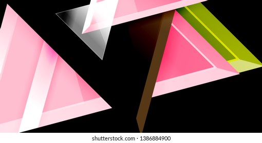 3d triangular vector minimal abstract background design, abstract poster geometric design, vector illustration