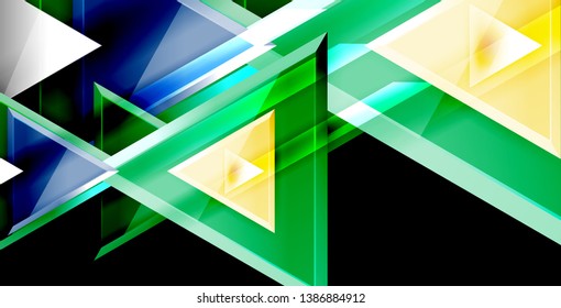3d triangular vector minimal abstract background design, abstract poster geometric design, vector illustration