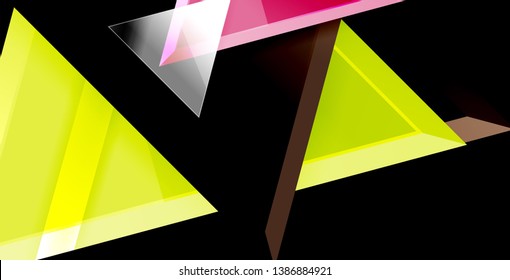 3d triangular vector minimal abstract background design, abstract poster geometric design, vector illustration