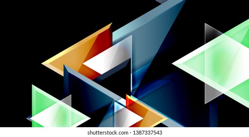 3d triangular vector minimal abstract background design, abstract poster geometric design, vector illustration