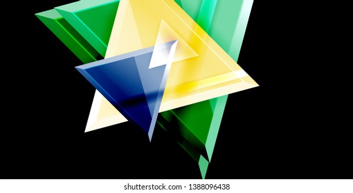 3d triangular vector minimal abstract background design, abstract poster geometric design, vector illustration