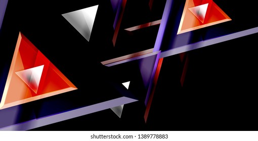 3d triangular vector minimal abstract background design, abstract poster geometric design, vector illustration