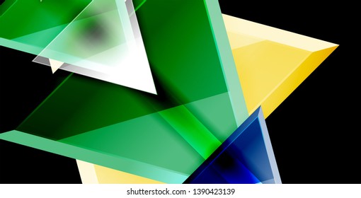 3d triangular vector minimal abstract background design, abstract poster geometric design, vector illustration