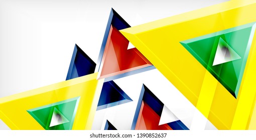 3d triangular vector minimal abstract background design, abstract poster geometric design, vector illustration