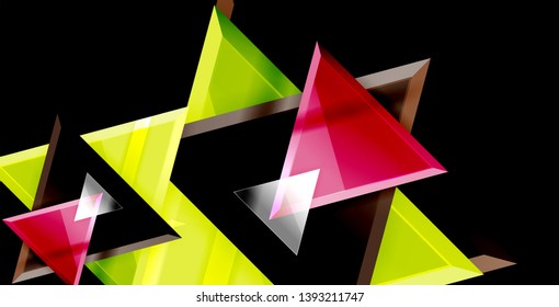 3d triangular vector minimal abstract background design, abstract poster geometric design, vector illustration