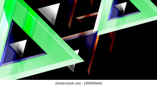 3d triangular vector minimal abstract background design, abstract poster geometric design, vector illustration