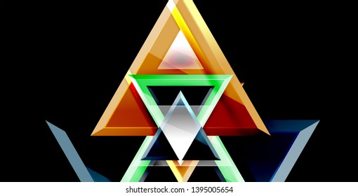 3d triangular vector minimal abstract background design, abstract poster geometric design, vector illustration
