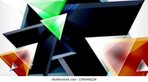 3d triangular vector minimal abstract background design, abstract poster geometric design, vector illustration