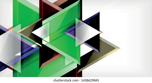 3d triangular vector minimal abstract background design, abstract poster geometric design, vector illustration
