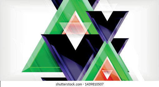 3d triangular vector minimal abstract background design, abstract poster geometric design, vector illustration