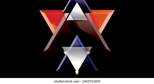 3d triangular vector minimal abstract background design, abstract poster geometric design, vector illustration