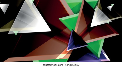3d triangular vector minimal abstract background design, abstract poster geometric design, vector illustration