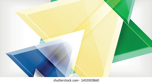 3d triangular vector minimal abstract background design, abstract poster geometric design, vector illustration