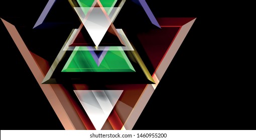 3d triangular vector minimal abstract background design, abstract poster geometric design, vector illustration