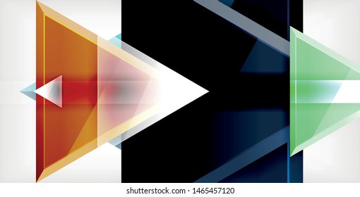 3d triangular vector minimal abstract background design, abstract poster geometric design, vector illustration