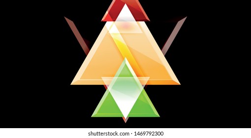 3d triangular vector minimal abstract background design, abstract poster geometric design, vector illustration