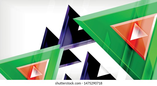 3d triangular vector minimal abstract background design, abstract poster geometric design, vector illustration