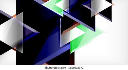 3d triangular vector minimal abstract background design, abstract poster geometric design, vector illustration