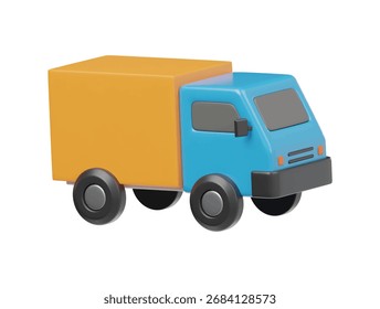 3D-LKW-Symbol Rendering-Illustration