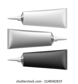 3D Tube Of Glue Or Cream With Long Nozzle. EPS10 Vector