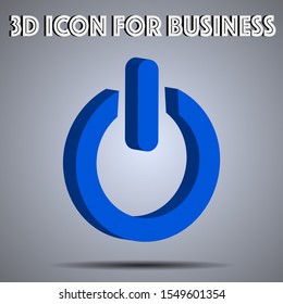 3D turn on, turn off, shut down Icon vector illustration. Technology theme icon from iot set. Isometric flat seo design. Digital web objects and symbols for app, vlog, blog, business, social media