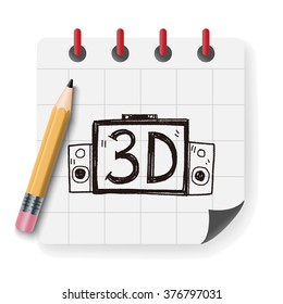 3d tv doodle