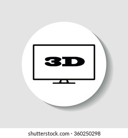 3D TV icon.