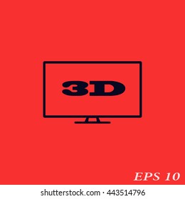 3D TV icon.