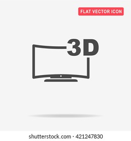 3d tv icon. Vector concept illustration for design.