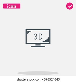3d tv technology icon.