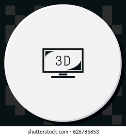 3d tv technology icon.