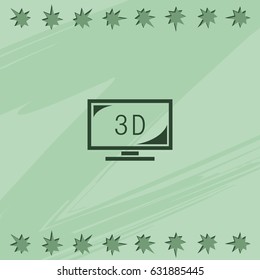 3d tv technology icon.