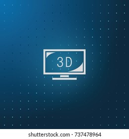 3d tv technology icon.