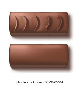 Barra De Velas De Chocolate 3D Dos. Vector EPS10