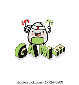 3d juego tipo y logotipo de dibujos animados