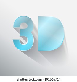 "3D" typo vector,Eps 10