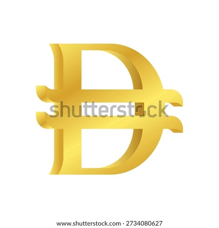 3D UAE Dirham Golden Icon Vector Illustration for Finance, Banking and Investment