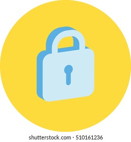 3d UI padlock, password, secure icon or button