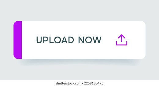 3D upload download button icon. Upload icon. Down arrow bottom side symbol. Click here button. Save cloud icon push button for UI UX, website, mobile application.