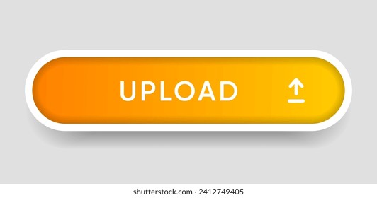 3D upload download button icon. Upload icon. Down arrow bottom side symbol. Click here button. Save cloud icon push button for UI UX, website, mobile application.