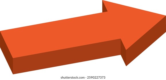 3D Upward Arrow Illustration - Bold , Simple Design